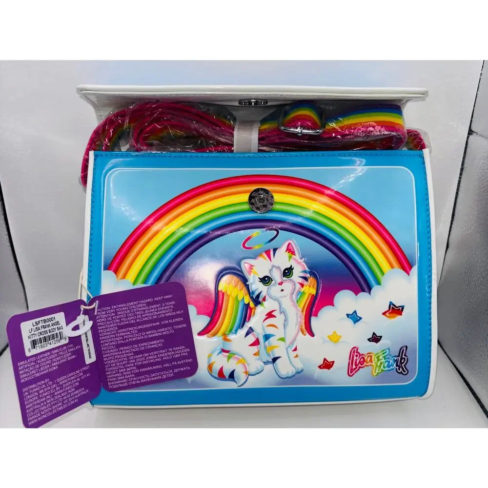 Lisa Frank Loungefly Angel Kitty Crossbody Bag, New with Tags - Picture 3 of 6